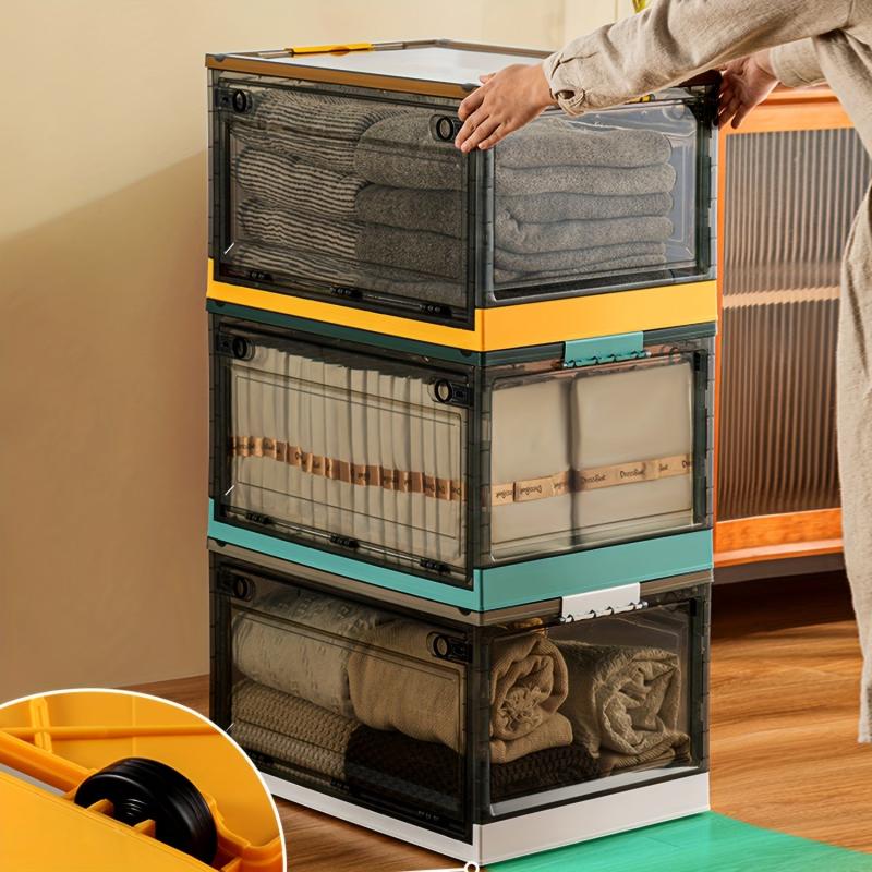 Storage Bins With Lids Toy Containers Wheels Stackable Books Closets Organizers