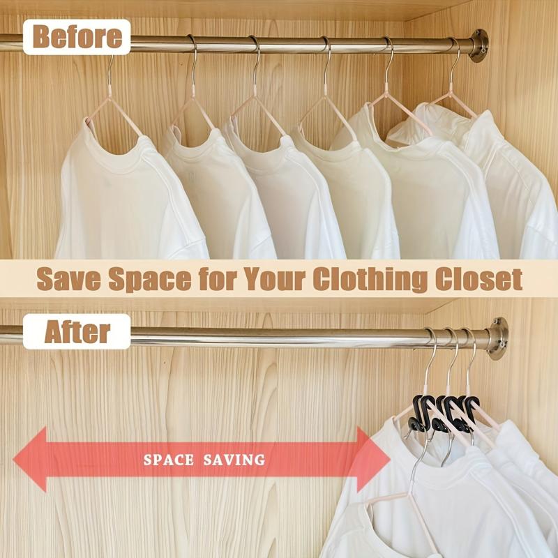 30pcs Plastic Hanger Connector Heavy Duty Wardrobe Hook