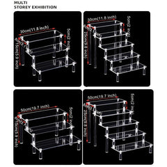 Acrylic Perfume Organizer Tiered Display Stand Transparent