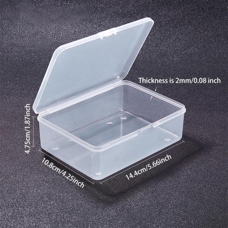 6pcs Clear Plastic Bead Storage Containers with Lids for Jewelry Finding