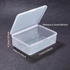6pcs Clear Plastic Bead Storage Containers with Lids for Jewelry Finding