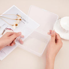 6pcs Clear Plastic Bead Storage Containers with Lids for Jewelry Finding