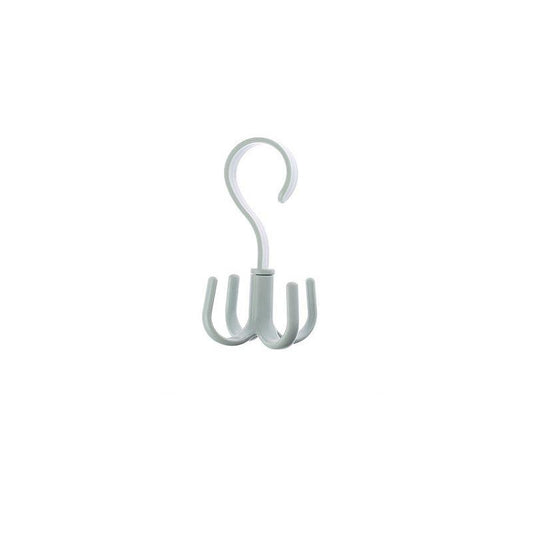Swivel Four Claw Hook Coat Hanging Bag Tie Rack Wardrobe Scarf Storage