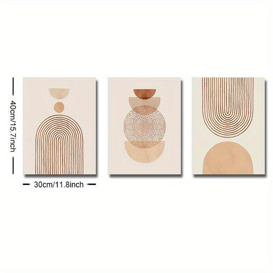 Abstract Geometry Graphic Warm Arch Circle Canvas Posters