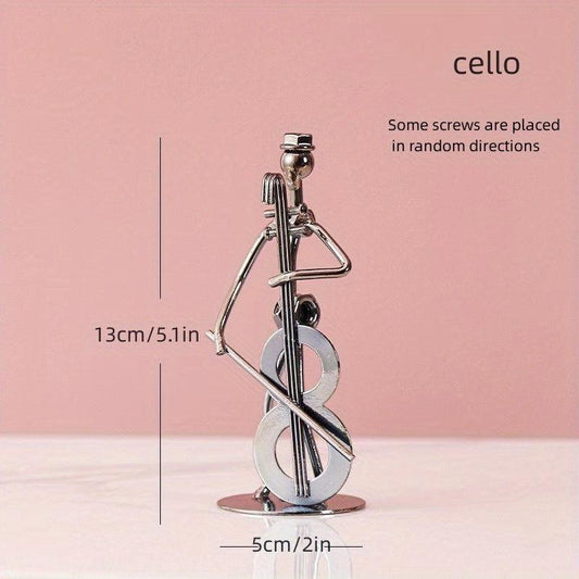 Metal Little Man Blow Instrument Vintage Band Desktop Ornament