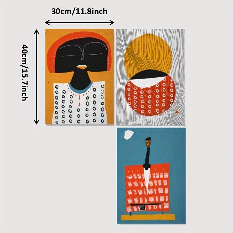 3pcs African Bohemian Art Canvas Set