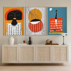 3pcs African Bohemian Art Canvas Set