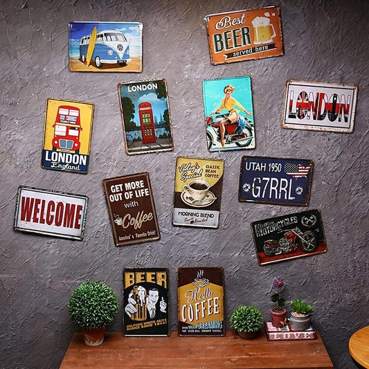 Room Man Cave Metal Sign Wall Decor Vintage Garage 8x12 Inches