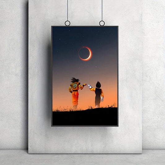 Anime Brothers Canvas Poster - Sunset Decorative Painting