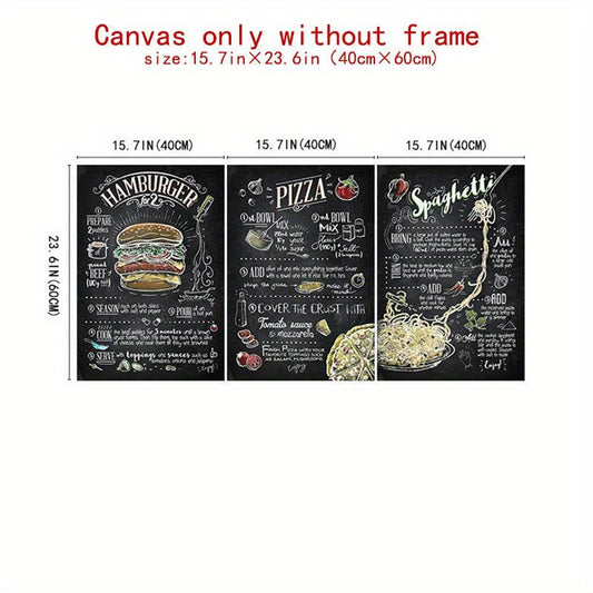 Retro Fast Food Bread Posters for Restaurant Home Bar Cafe Kitchen