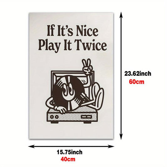 Retro Music Canvas Print Vintage Record Player Poster for Music
