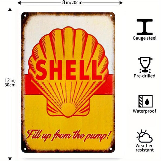 Vintage GAS Motor Antique Tin Signs Retro Posters Bar Wall Decor