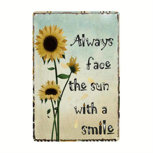 Colorful Sunflowers Metal Tin Sign Vintage Bar Farm Kitchen Wall Decor Gift