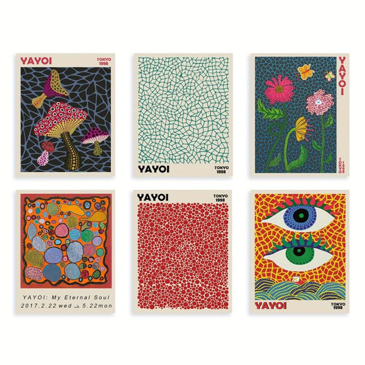 6pcs Retro Abstract Wall Art Modern Wall Art Gallery Wall Art