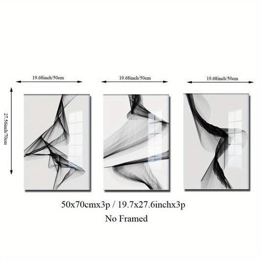 3pcs Nordic Abstract Canvas Posters for Home Decor - Frameless Wall Pictures