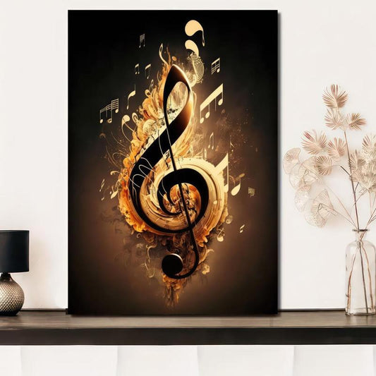 Canvas Poster Modern Art Notes Music Bedroom Wall Art Fall Decor Room Decor
