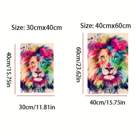 Bright Lion Painting for Home Decor European and American Style
