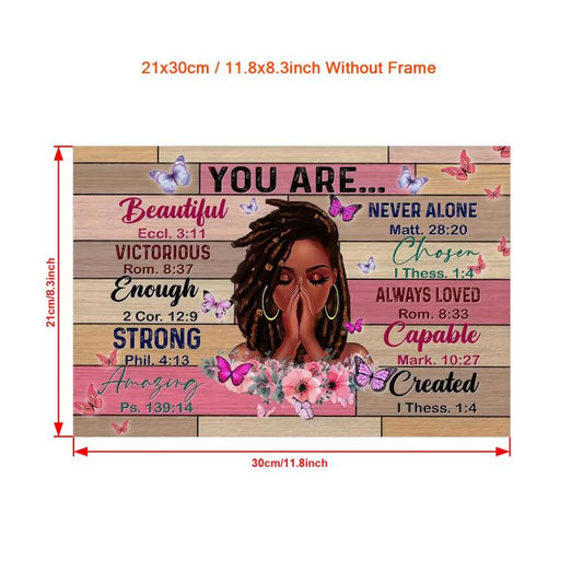 Canvas Poster Vintage Art Queen Girl Wall Decor