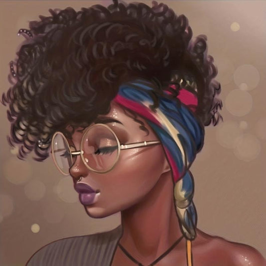 Canvas Poster Vintage African Women Glasses Room Decor Wall Art
