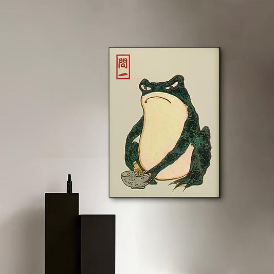 Vintage Matsumoto Hoji Frog Poster Canvas Painting Home Decor 15.7x23.6in