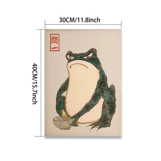 Vintage Matsumoto Hoji Frog Poster Canvas Painting Home Decor 15.7x23.6in
