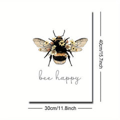 Motivational Floral Bee Canvas Print