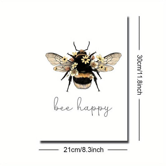 Motivational Floral Bee Canvas Print