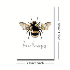 Motivational Floral Bee Canvas Print