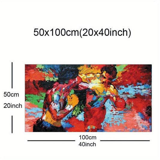 Colorful American Abstract Boxing Painting Canvas Art Print