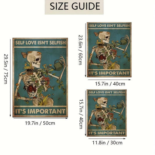 Human Skeleton Abstract Illustration Poster Wall Art