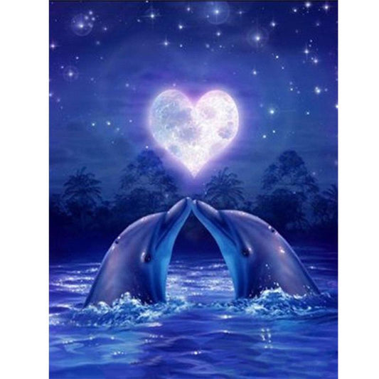 Love Dolphin DIY Diamond Painting Animal Home Gift Set