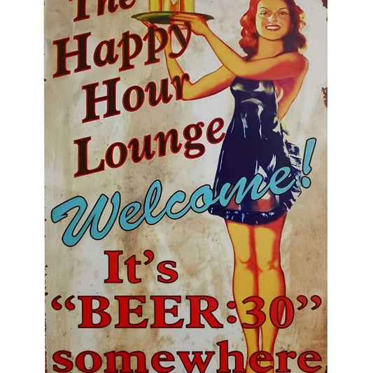 Vintage Beer Metal Sign Home Bar KTV Decoration 8x12 Inches