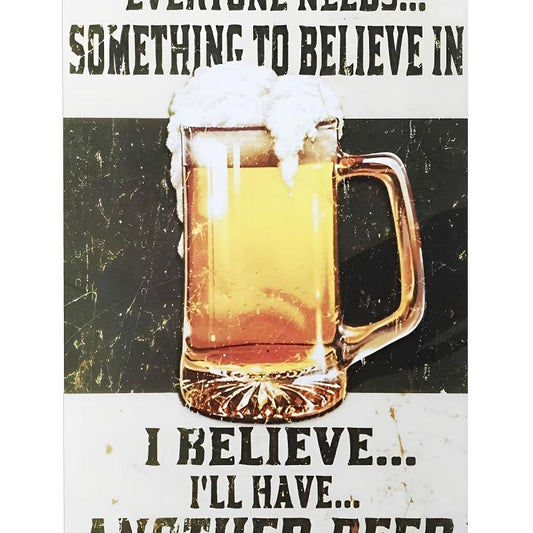 Vintage Beer Metal Sign Home Bar KTV Decoration 8x12 Inches
