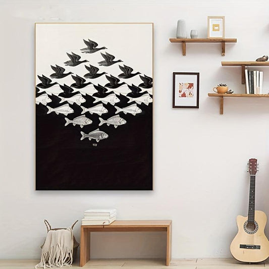 Bird And Fish Painting On Canvas Wall Art Movie Posters And Prints Artwork