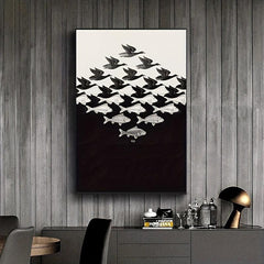 Bird And Fish Painting On Canvas Wall Art Movie Posters And Prints Artwork