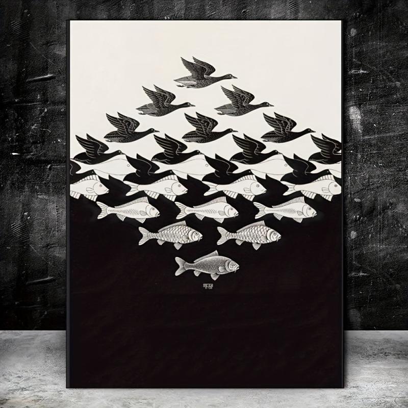 Bird And Fish Painting On Canvas Wall Art Movie Posters And Prints Artwork