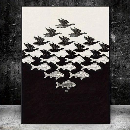 Bird And Fish Painting On Canvas Wall Art Movie Posters And Prints Artwork