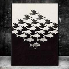 Bird And Fish Painting On Canvas Wall Art Movie Posters And Prints Artwork