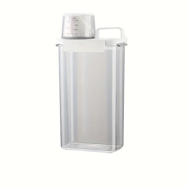 Airtight Storage Container w/ Measuring Cup Plastic Cereal Jars