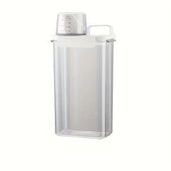 Airtight Storage Container w/ Measuring Cup Plastic Cereal Jars