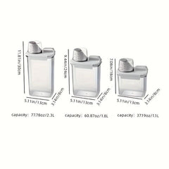 Airtight Storage Container w/ Measuring Cup Plastic Cereal Jars