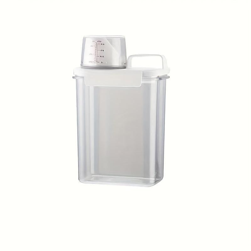 Airtight Storage Container w/ Measuring Cup Plastic Cereal Jars