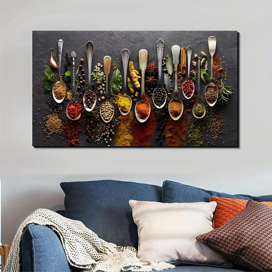 Kitchen Spice Wall Art - Modern Canvas Poster