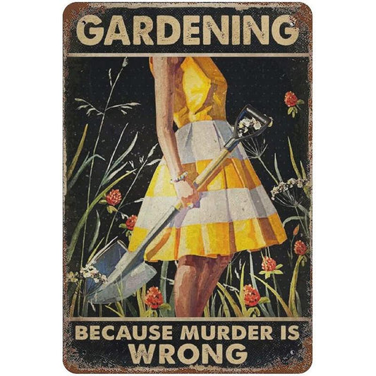Vintage Metal Tin Sign Gardening Lover Gift Wall Decoration Plaques