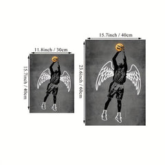 Canvas Poster Modern Art Neon Basketball Angel Graffiti Decorative Painting