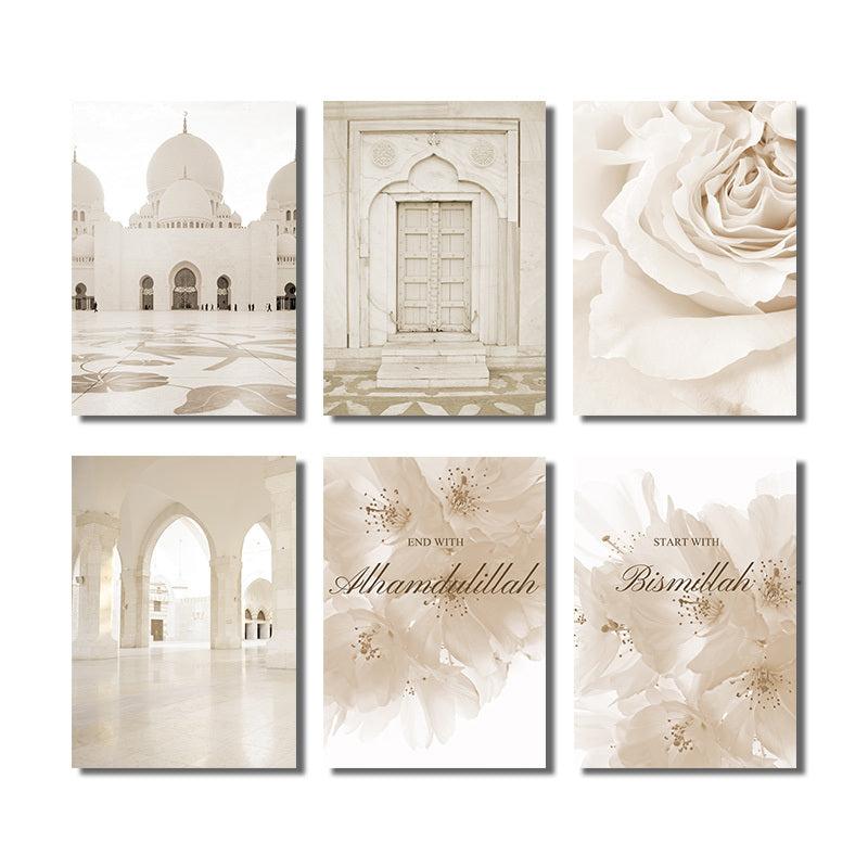 Bohemian Islamic Landscape Canvas Print Moroccan Mosque 8 3x11 8 Inches