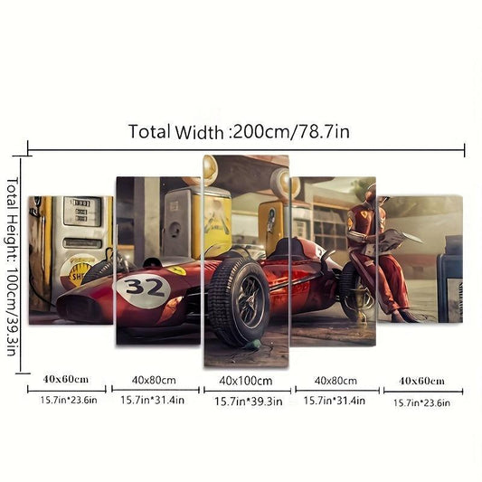 Canvas Poster Vintage Racing Car Decoration Ideal Gift Wall Art