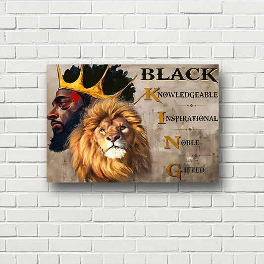Noble Gifted Poster King Canvas King Poster Lion & King Wall Art