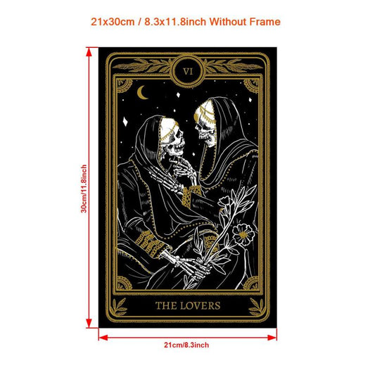 Canvas Poster Modern Art Yellow Tarot Card Ideal Gift For Bedroom Decor Wall Art
