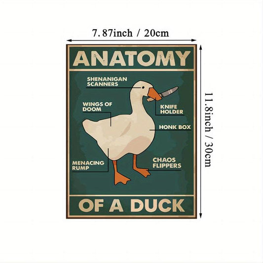 Duck Wall Canvas Animal Picture Anatomical Analysis Painting Poster